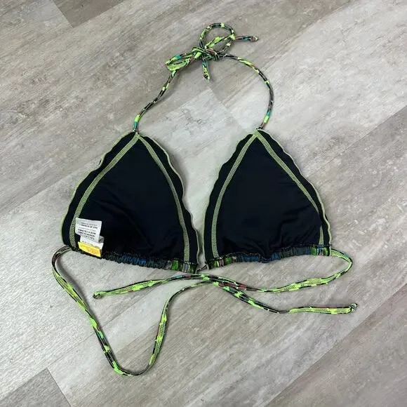 Agua Bendita Bendito Peacock Bikini Top in Multi Size Large - Picture 3 of 6